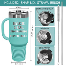 Load image into Gallery viewer, Custom Polar Camel 40 oz. Travel Mug with Handle, Straw Included