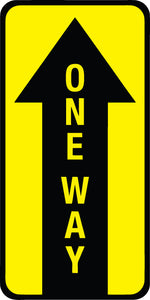 One Way Floor Graphic 6" x 12"