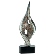Load image into Gallery viewer, 15" Twist Spire Art Glass Size
