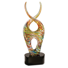 Load image into Gallery viewer, 14" Color Twist Art Glass Size