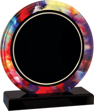 Load image into Gallery viewer, Custom Watercolor Round Acrylic with Black Base, Personalized Engraving Gifts shipped from USA.