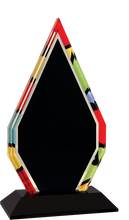 Load image into Gallery viewer, Custom Stained Glass Diamond Acrylic with Black Base, Personalized Engraving Gifts shipped from USA.