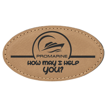 Load image into Gallery viewer, Custom Laserable Leatherette Oval Badge with Magnet
