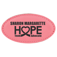 Load image into Gallery viewer, Custom Laserable Leatherette Oval Badge with Magnet, Personalized Engraving Gifts shipped from USA.