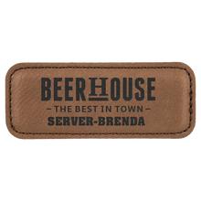 Load image into Gallery viewer, Custom Laserable Leatherette Badge with Magnet, Personalized Engraving Gifts shipped from USA.