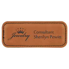 Load image into Gallery viewer, Custom Laserable Leatherette Badge with Magnet, Personalized Engraving Gifts shipped from USA.