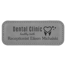 Load image into Gallery viewer, Custom Laserable Leatherette Badge with Magnet, Personalized Engraving Gifts shipped from USA.