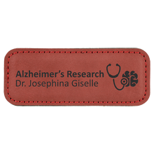 Load image into Gallery viewer, Custom Laserable Leatherette Badge with Magnet, Personalized Engraving Gifts shipped from USA.