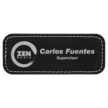 Load image into Gallery viewer, Custom Laserable Leatherette Badge with Magnet, Personalized Engraving Gifts shipped from USA.
