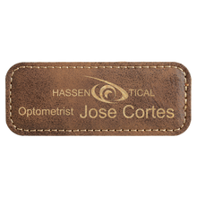 Load image into Gallery viewer, Custom Laserable Leatherette Badge with Magnet, Personalized Engraving Gifts shipped from USA.