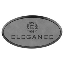 Load image into Gallery viewer, Custom Laserable Leatherette Oval Badge & Frame, Personalized Engraving Gifts shipped from USA.