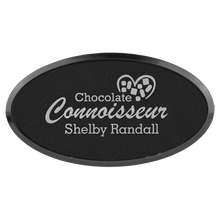 Load image into Gallery viewer, Custom Laserable Leatherette Oval Badge & Frame, Personalized Engraving Gifts shipped from USA.
