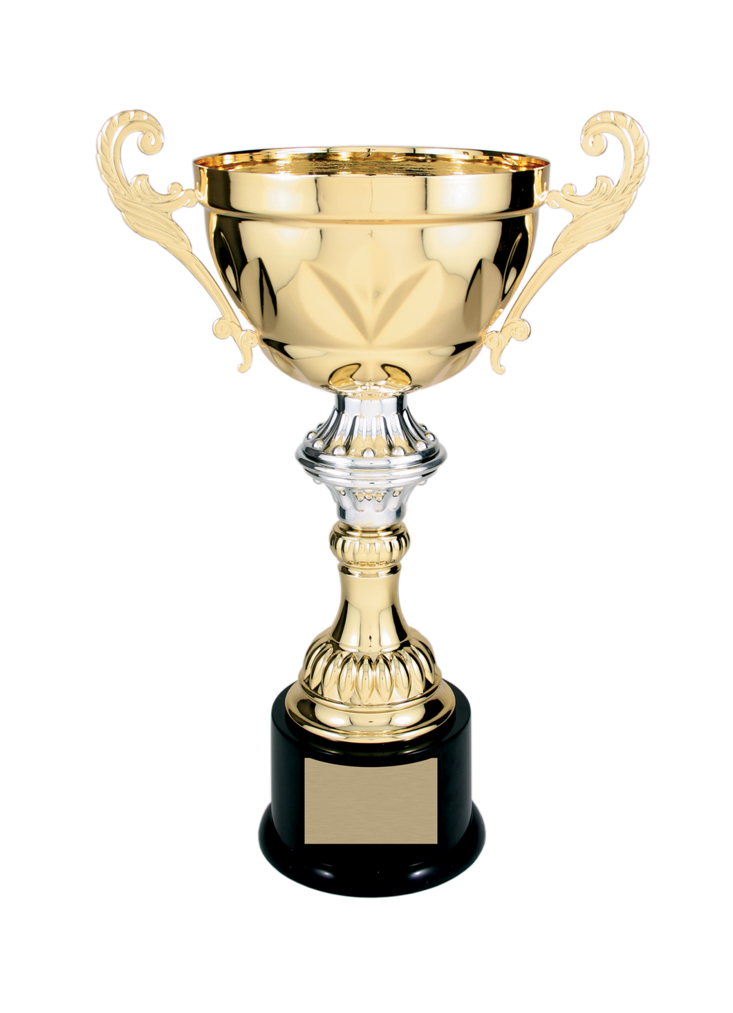 Gold Completed Metal Cup Trophy with free custom plate