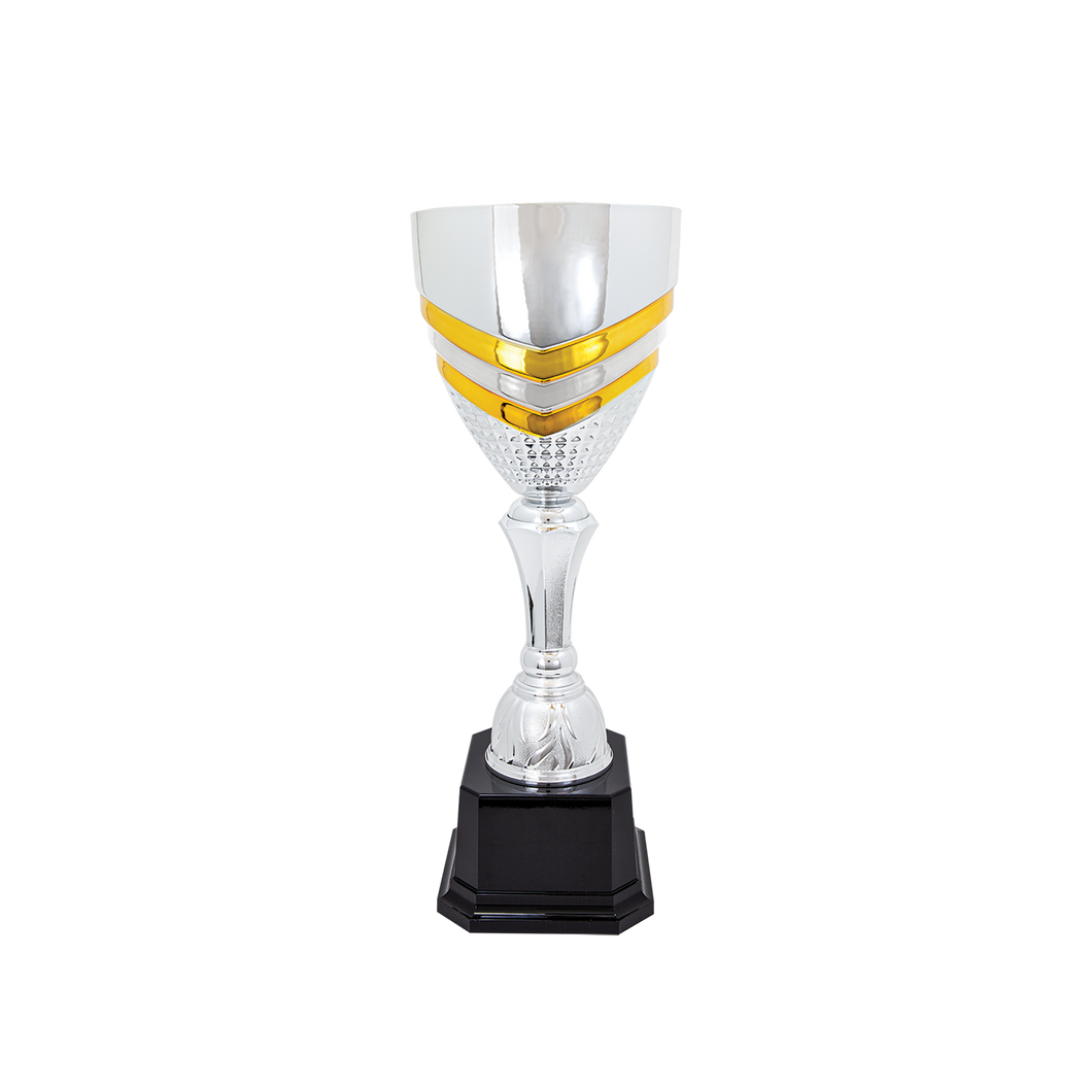 Completed Metal Cup Trophy with free custom plate