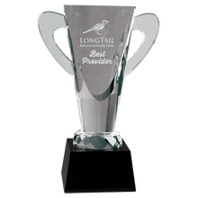 Load image into Gallery viewer, Crystal Cup on Black Pedestal Base