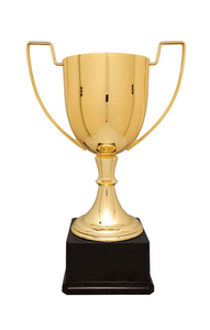 Gold Completed Zinc Cup Trophy with free custom plate
