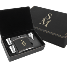 Load image into Gallery viewer, Leatherette Flask Sets