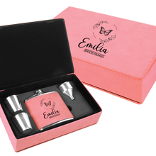 Load image into Gallery viewer, Leatherette Flask Sets