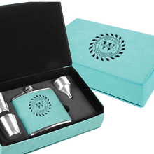 Load image into Gallery viewer, Leatherette Flask Sets