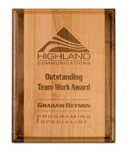 Load image into Gallery viewer, Genuine Red Alder & Genuine Walnut Plaque, Personalized Engraving Gifts shipped from USA.