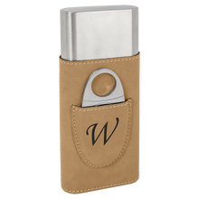 Load image into Gallery viewer, Custom Leatherette Cigar Case with Cutter