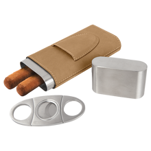 Load image into Gallery viewer, Custom Leatherette Cigar Case with Cutter