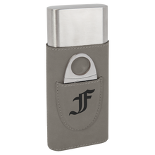 Load image into Gallery viewer, Custom Leatherette Cigar Case with Cutter