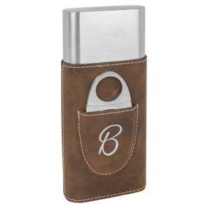 Custom Leatherette Cigar Case with Cutter