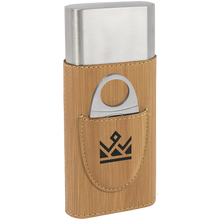 Load image into Gallery viewer, Custom Leatherette Cigar Case with Cutter