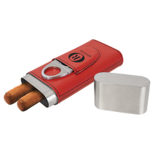 Load image into Gallery viewer, Custom Leatherette Cigar Case with Cutter