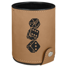 Load image into Gallery viewer, Personalized Laserable Leatherette Dice Cup with 5 Dice
