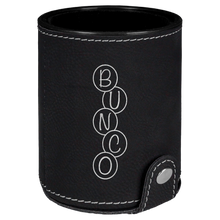 Load image into Gallery viewer, Personalized Laserable Leatherette Dice Cup with 5 Dice, Personalized Engraving Gifts shipped from USA.