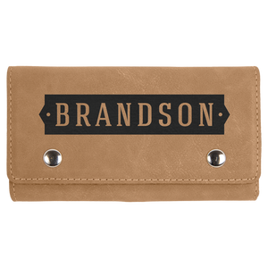 Personalized Laserable Leatherette Card & Dice Set