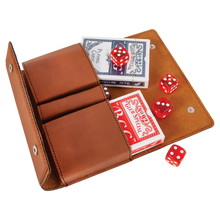 Load image into Gallery viewer, Personalized Laserable Leatherette Card &amp; Dice Set
