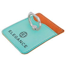 Load image into Gallery viewer, Laserable Leatherette Phone Wallet with Ring, Personalized Engraving Gifts shipped from USA.