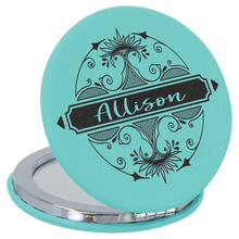 Load image into Gallery viewer, Custom Compact Mirror, Leatherette