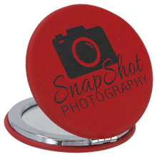 Load image into Gallery viewer, Custom Compact Mirror, Leatherette