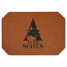Load image into Gallery viewer, Custom 12" x 17" Laserable Leatherette Placemat, Personalized Engraving Gifts shipped from USA.