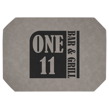 Load image into Gallery viewer, Custom 12" x 17" Laserable Leatherette Placemat, Personalized Engraving Gifts shipped from USA.