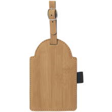 Load image into Gallery viewer, 5" x 3 1/4" Laserable Leatherette Golf Bag Tag with 3 Wooden Tees