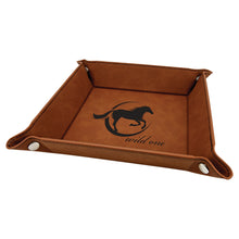 Load image into Gallery viewer, Custom Laser Leatherette Snap Up Tray, Personalized Engraving Gifts shipped from USA.