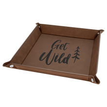 Load image into Gallery viewer, Custom Laser Leatherette Snap Up Tray, Personalized Engraving Gifts shipped from USA.
