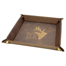 Load image into Gallery viewer, 9&quot; x 9&quot; Custom Laserable Leatherette Snap Up Tray
