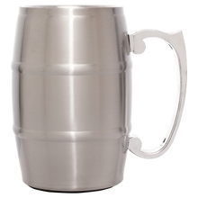 Load image into Gallery viewer, 17 oz. Stainless Steel Barrel Mug with Handle, Personalized Engraving Gifts shipped from USA.