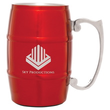 Load image into Gallery viewer, 17 oz. Stainless Steel Barrel Mug with Handle, Personalized Engraving Gifts shipped from USA.