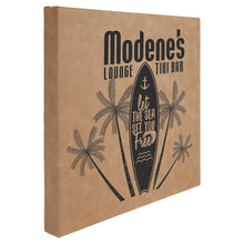 Load image into Gallery viewer, Light Brown/Black Laserable Leatherette Wall Decor with Sawtooth Hanger