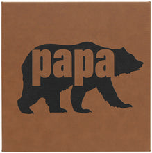 Load image into Gallery viewer, Dark Brown/Black Laserable Leatherette Wall Decor with Sawtooth Hanger