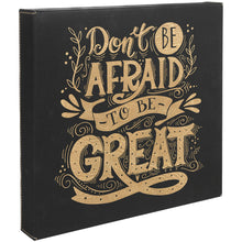 Load image into Gallery viewer, Black/Gold Laserable Leatherette Wall Decor with Sawtooth Hanger