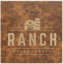 Load image into Gallery viewer, Rustic/Gold Laserable Leatherette Wall Decor with Sawtooth Hanger