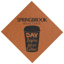 Load image into Gallery viewer, Rawhide/Black Laserable Leatherette Wall Decor with Sawtooth Hanger